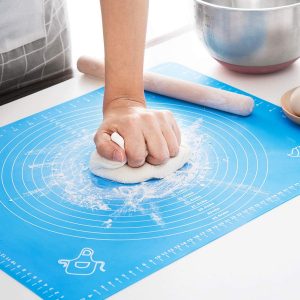 LIMNUO Silicone Pastry Mat for Pastry Rolling with Measurements, Thick Non Stick Baking Mat with Measurement Fondant Mat, Counter Mat, Dough Rolling Mat.