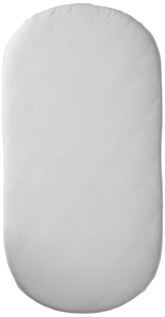 6. American Baby Company Pack of 2 100% Natural Cotton Jersey Knit 18 x 36 Cradle Sheet - Fitted, White, Soft Breathable, for Boys and Girls -Best Sheets.