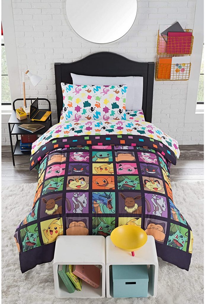 Pokémon, "Kanto Favorites" Twin Bed in a Bag Set, 64" x 86", Multi Color -Best Bedding Sets and Collections.