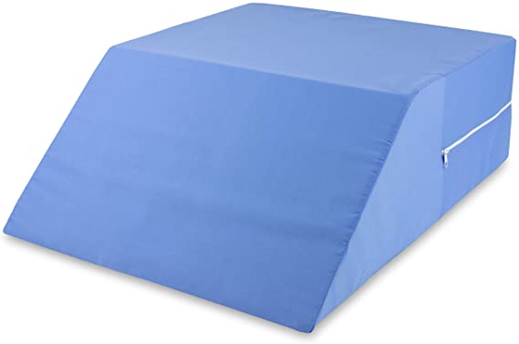 7. DMI Bed Wedge Ortho Pillow for Leg Elevation, Sciatica, Pregnancy, Back or Hip Pain, 23 x 20 x 7, Blue -Best Wedges & Body Positioners.