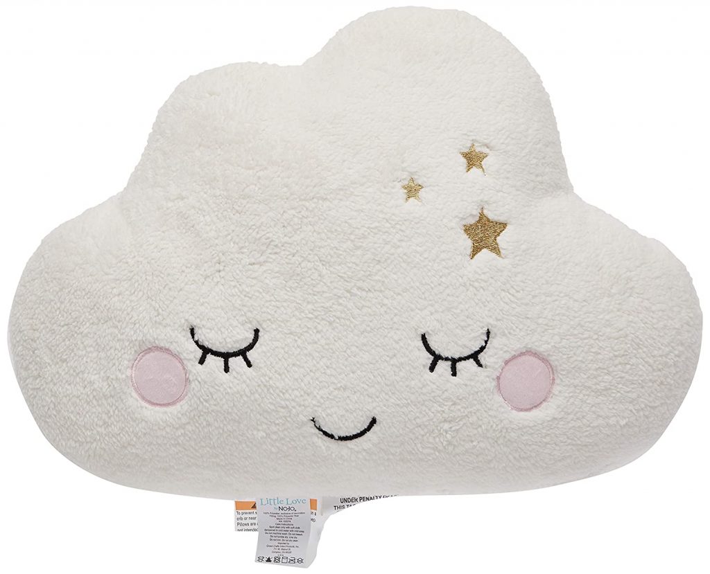 5. Little Love by NoJo Cloud Shaped Pillow, White -Best Throw Pillows.