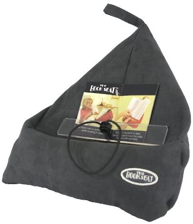4. The Book Seat - Book Holder and Travel Pillow - Grey -Best Travel Pillows.