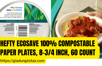 Hefty ECOSAVE 100 Compostable Paper Plates, 8-34 Inch, 60 Count - Phi Review.