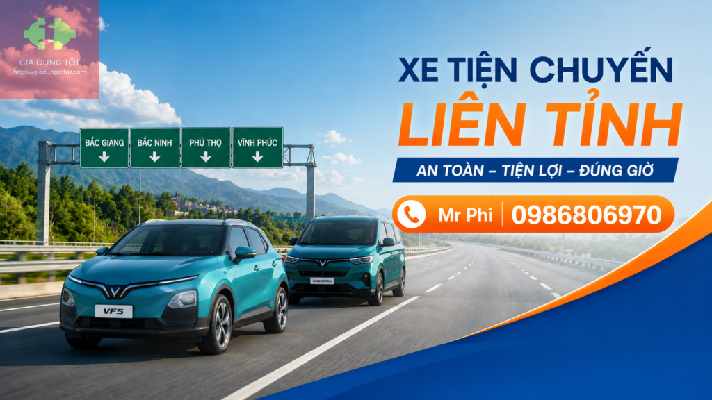 Dịch vụ xe tiện chuyến Bắc Giang, Bắc Ninh đi Phú Thọ, Vĩnh Phúc – Giá tốt, đi ngay
